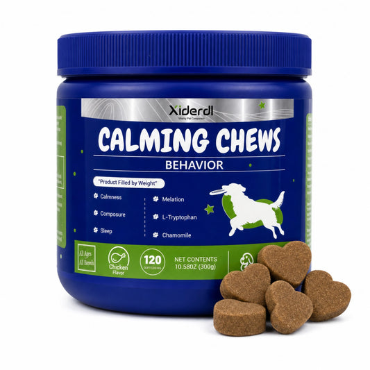 Xiderdl Calming Chews for dogs with chicken-flavored soft chews, 120 count
